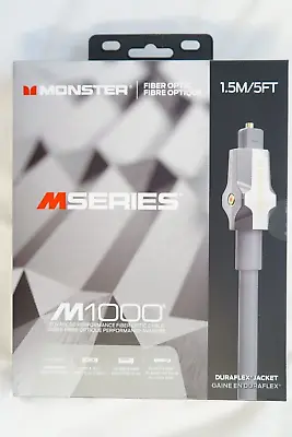 Monster MSeries DFO M1000 5ft Digital Fiber Optic Toslink Audio Cable Sound Bar • $29.98
