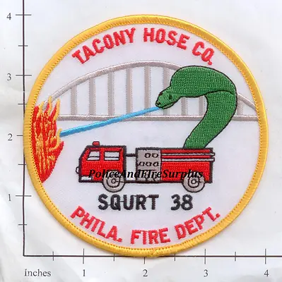 $3.85 • Buy Pennsylvania - Philadelphia Squirt 38 PA Fire Dept Patch - Tacony Hose Company