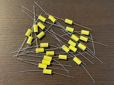 Qty 25 New .003 Uf 630v Yellow Film Capacitors Guitar Tube Amp Tone 302K 3000pf • $12