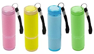 9 LED Glow In Dark Flashlights 4 Pack Rubber Coated Handheld Flashlights Wit... • $18.68