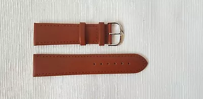 Genuine Leather Watch Band 24mm Colour Tan Water Resistant • $12