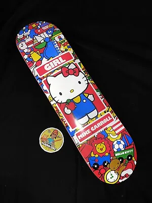 RARE GIRL SKATEBOARDS MIKE CARROLL HELLO KITTY 35th Anniversary Deck • $174.79