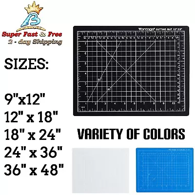 Cutting Mat Self Healing Black Blue Clear Reversible Multi Purpose Craft Supply  • $189.10