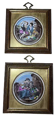 $44 • Buy Vintage Sungott Studios Hand Painted Porcelain Medallions