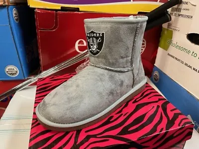 NFL Women's Cuce Silver Oakland Raiders The Rookie Mini Boots Size: 11 • $89.99