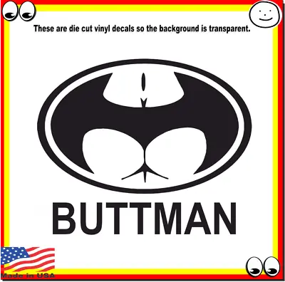 ButtMan Vinyl Cut Decal Sticker Logo Butt Man Bat Man • $4.99