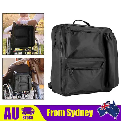 Deluxe Large Wheelchair Mobility Scooter Shopping Bag Holdall Handle Black AU • $32.99