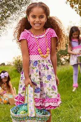 GIRLS MATILDA JANE Brilliant Daydream Dot Dot Dot Dress SIZE 12 NWT • $56.95