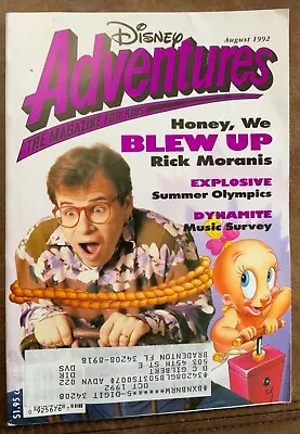 $5 • Buy Disney Adventures Magazine Jungles! Vol 2 #10 Rick Moranis Aug 1992 