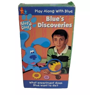 Nick Jr Blue’s Clues Play Along “Blue’s Discoveries” VHS Video Tape Nickelodeon • $12.99
