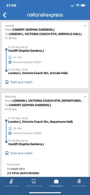 £10 • Buy National Express Coach Ticket