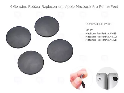 Apple MacBook Pro Retina REAL Rubber Feet & Strong Adhesive A1398/A1425/A1502 • $6.21