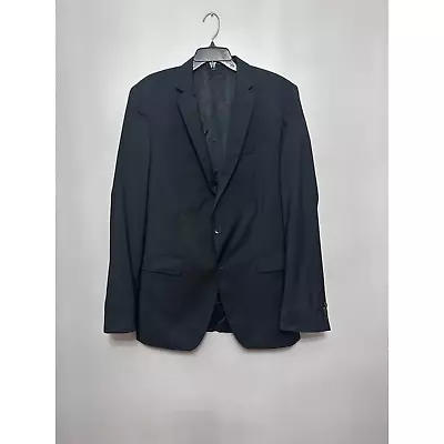 Hugo Boss Mens Two Button Blazer Green Solid Lined Notch Long Big & Tall 44 New • $179.99