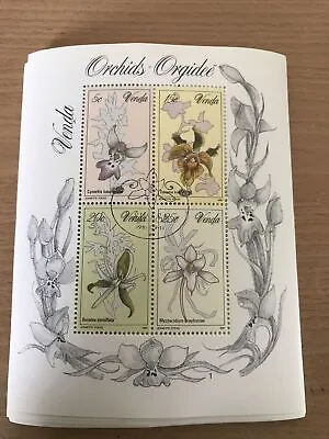 Postage Stamp Mini Sheet Venda  Orchids Used • £0.99