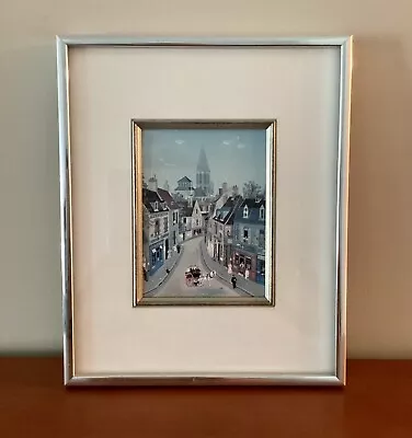 Michel Delacroix: Parisian Street Scene Framed Art Matted • $20