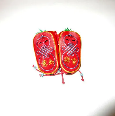 NEW Asian EMBROIDERED Satin BABY Crib SHOES Chinese TIGER Soft Sole GOOD FORTUNE • $16.77