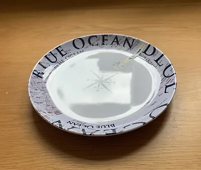 £6.95 • Buy Blue Ocean Side Plate 20cm Anti Slip Brunner Luxury Melamine Tableware 