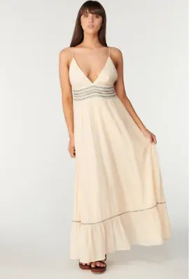 NEW Tigerlily Womens Maxi Dress Size 14 Strappy Bohemian Cotton Gauze Open Back • $135