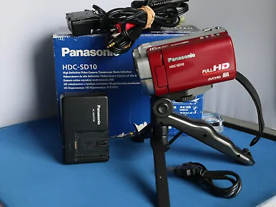 Panasonic HDC-SD10 Full HD Camcorder Full Kit And Tripod/grip. LED Light .. • £94
