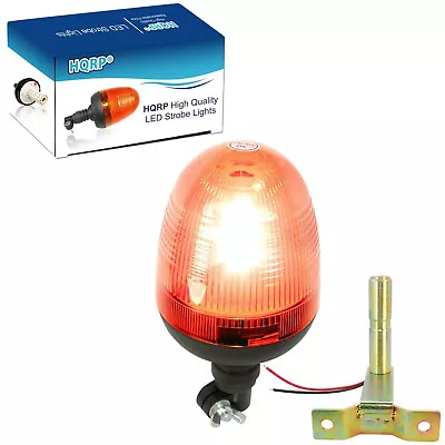 HQRP Amber Mini Beacon 60 LEDs SMD5050 Strobe Light 12V 360 Degrees Flash Lamp • $32.95