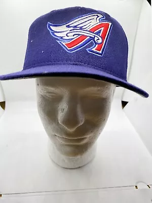 Vintage MLB New Era Authentic Diamond Los Angeles Angels Baseball Cap Size 7 1/4 • $17.32