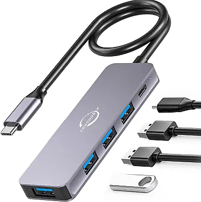 $29.07 • Buy USB C Hub,Vunvooker 5In1 USBC Dongle With Long Cable,Usb C Splitter,Usb-C Expand