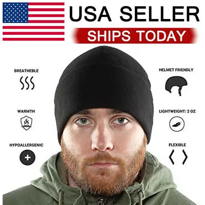 Black Military Tactical Skull Cap Winter Warm Fleece Windproof Ski Beanie Hats • $7.99