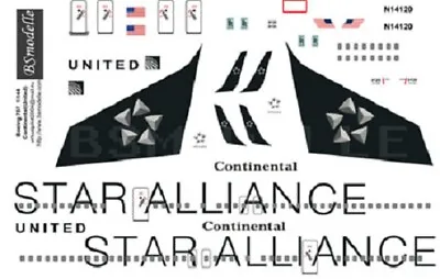 Boeing 757 Star Alliance Decal Aircraft Model Scale 1/144 BSmodelle 144052 • $13.99