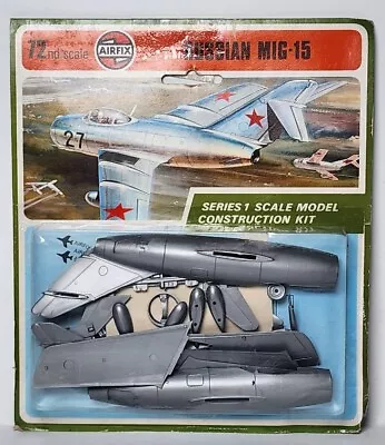 Airfix 01017-1 72ND SCALE RUSSIAN MIG-15 Model Kit Made In England 1973 Kit New • $14.88