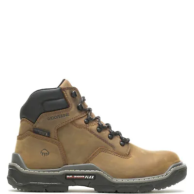 Wolverine Raider DuraShocks Waterproof CarbonMax 6  Mens Brown Work Boots • $83.99