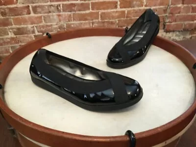 Me Too Black Patent Leather Barbara Slip On Flats 5.5 New • $34.95