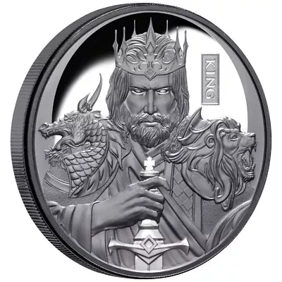 2023 Chess King Chess King Silver Coin - Niue - In Case - 1 Oz Black Proof • $150.40