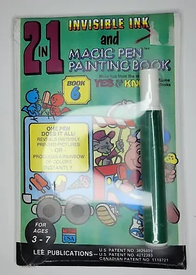 New Sealed 2 In 1 Invisible Ink And Magic Pen Painting Book 6 Lee Publications • $7.99