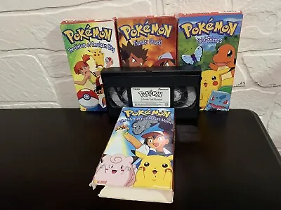 Pokemon VHS Lot Of 4 Poke-Friends I Choose You Pikachu Thunder Shock Sisters • $23.99