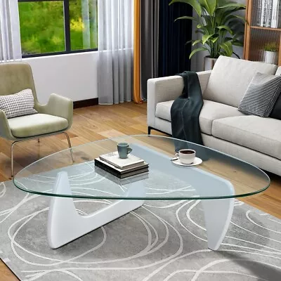 12mm Modern Cocktail Coffee Table White Solid Wood Living Room Side End Table • $255.55