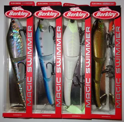 Lot Of 4 New Different Berkley Magic Swimmer 228 Slow Sinking Fishing Lures (#2) • $72