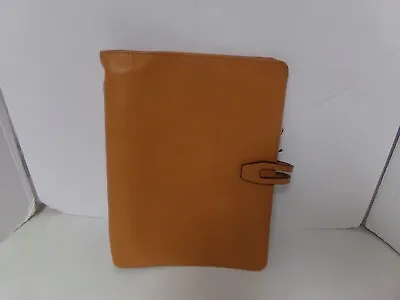 FRANKLIN COVEY Vintage Tan Genuine Leather Binder Organizer 10 X8  • $65