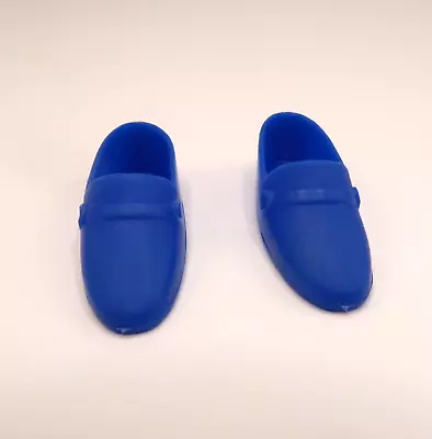 Vintage Ken Doll Blue Plastic Loafers Pair Barbie Slip Ons • $6.76