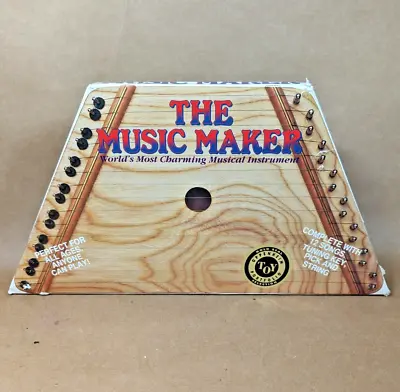 Vintage THE MUSIC MAKER Wooden Musical Instrument W/ Song Sheets • $39.99