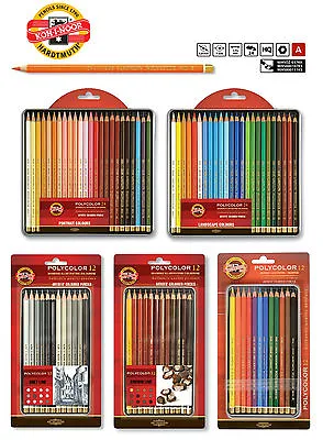 Colored Pencils Set KOH-I-NOOR POLYCOLOR 3824 3822 Grey Brown • £17.16