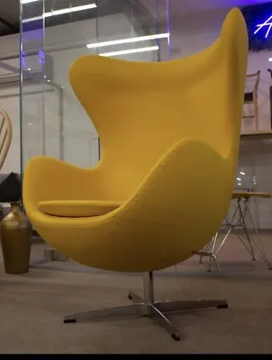 Arne Jacobson Inspired Egg Chair In Yellow Wool • £399