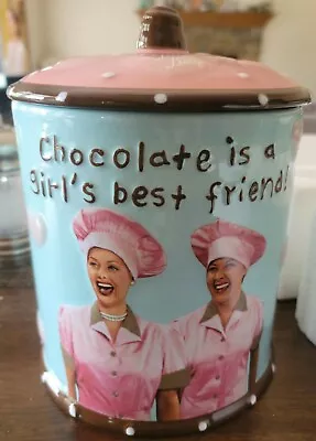 I Love Lucy Cookie Jar  Chocolate Is A Girl's Best Friend  2010 NIB • $95