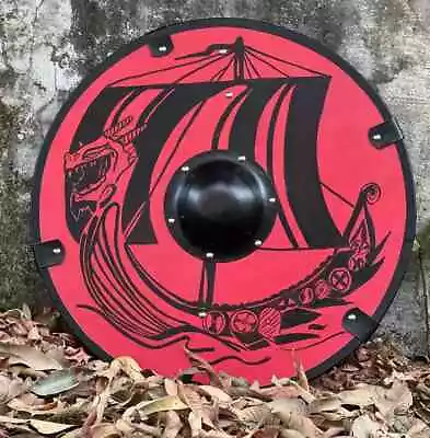 £122.90 • Buy Medieval Wooden Viking Handmade Shield Warrior Round Shield Role Cosplay 24 Inch