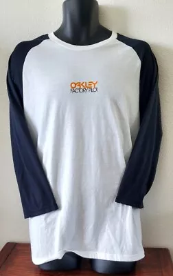  VE G Oakley Men's Long Sleeve Graphic Factory Pilot Logo Slim Fit SZ XL  • $18.99