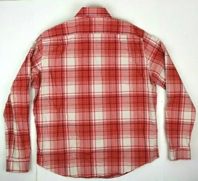 Plaid Shirt VTG 00s Red Box Shadow Plaid LS Cotton Shirt XL Kurt Cobain Grunge • $34.88