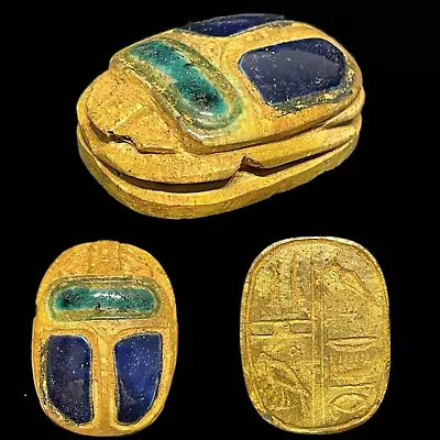 ANCIENT EGYPTIAN HIEROGLYPHIC SCARAB BEETLE 664 - 332bc (40) • £0.99