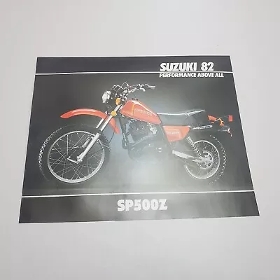 1982 Suzuki SP500Z Sales Brochure Advertising Literature • $14.99