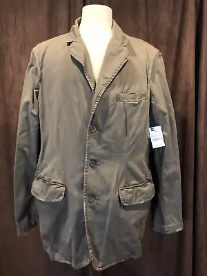 Arizona Jean Cotton Blazer Safari Jacket Coat Taupe Mens XL New • $29.99