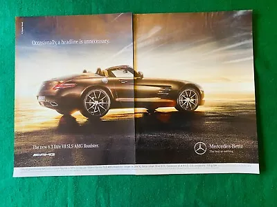 Mercedes Benz Sls Amg 6.3 V8 Roadster Poster Advert A4 X 2 Size File X • $2.47