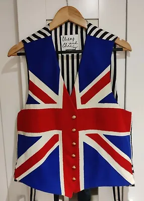 RARE Vintage MOSCHINO CHEAP AND CHIC Wool Union Jack Flag Waistcoat. Coronation. • £465